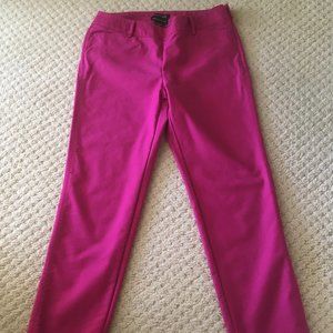 WHBM Pink Ponte Pants, Perfect Form size 4 R